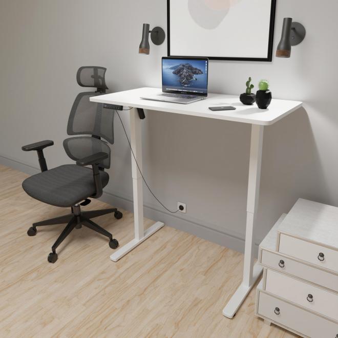 Стол с электрорегулировкой высоты Mealux PowerDesk Lite XL White Фото 3