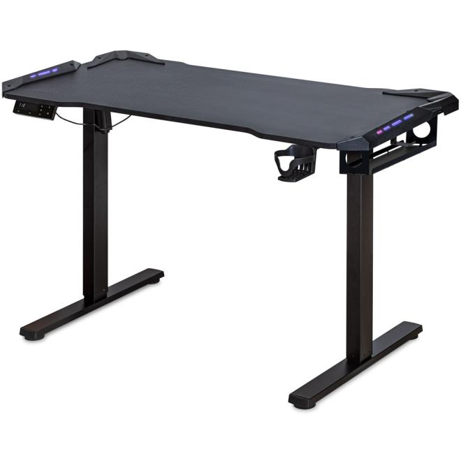 Table with electric height adjustment Mealux PowerDesk Carbon RGB Photo 1