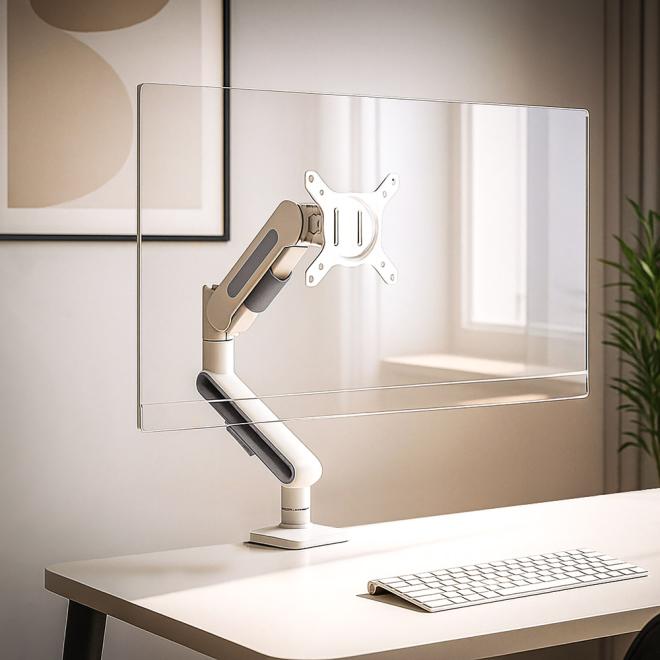 Тримач для монітора Mealux ARM-11 White / Grey Фото 2