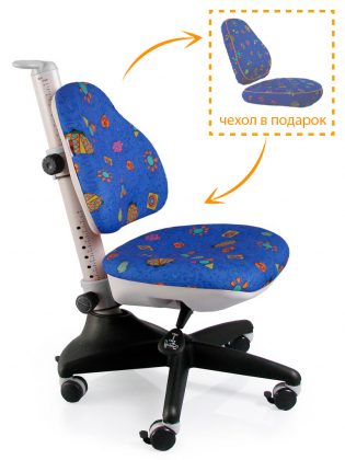 Детское кресло Mealux Y-317BB обивка синяя с жучками