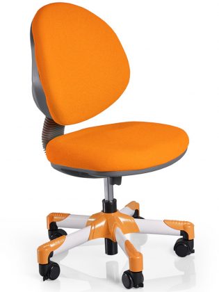 Кресло Mealux Y-120Y основание белое / обивка оранжевая однотонная
