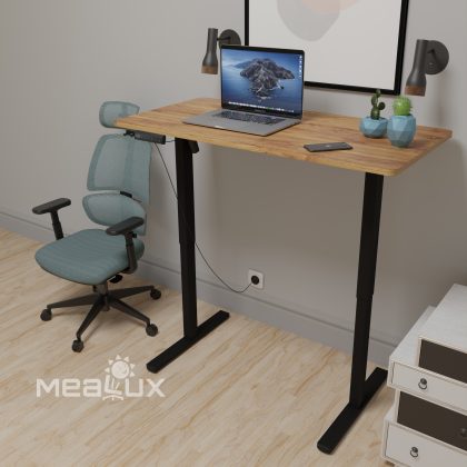 Стол Mealux PowerDesk Lite Mahogany c электрорегулировкой высоты (арт. EVO-201 Lite Mahogany / B)