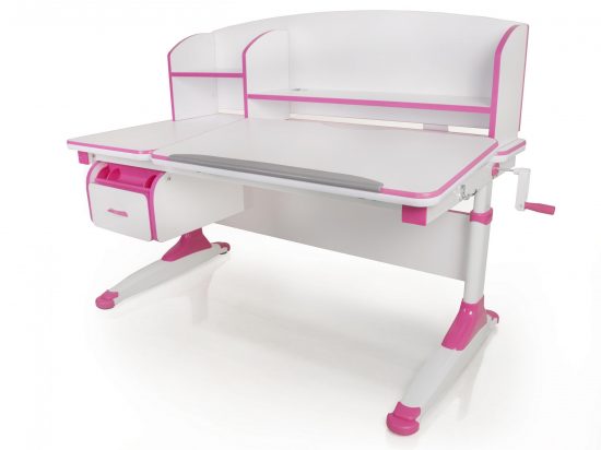 Детский стол EVO-420 WP белый с розовым